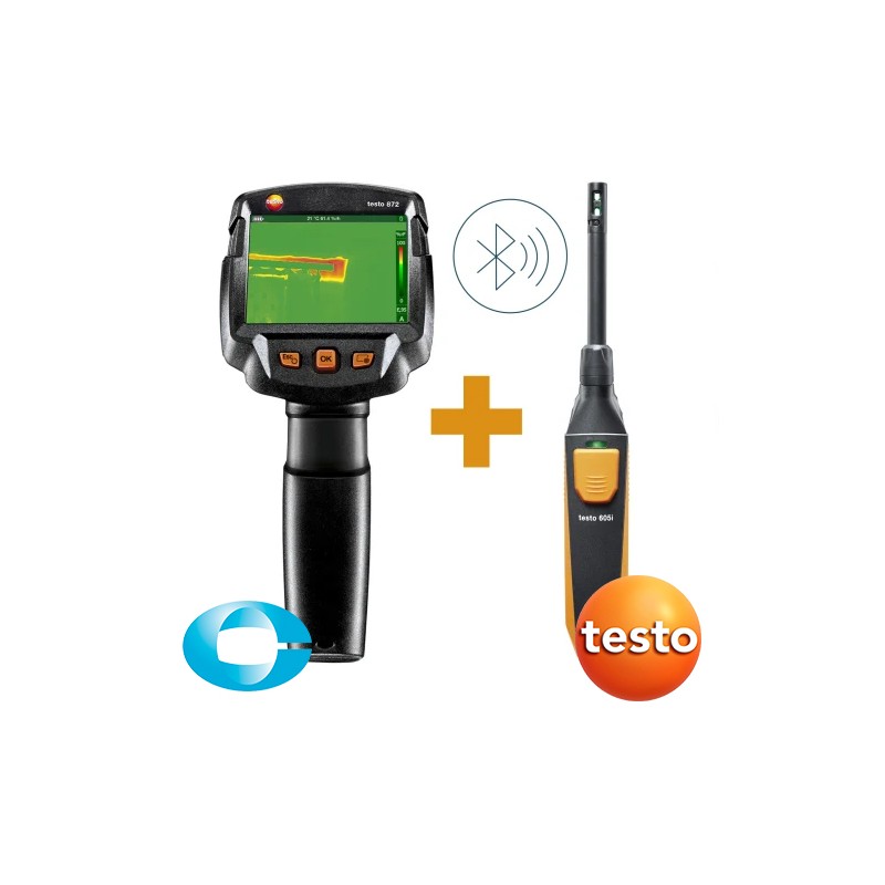 TESTO 871s kit caméra avec sonde d’humidité Bluetooth TESTO 605i délivré par CORAME